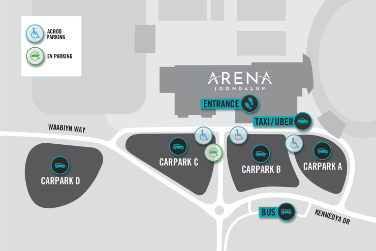 Layout map of Arena Joondalup