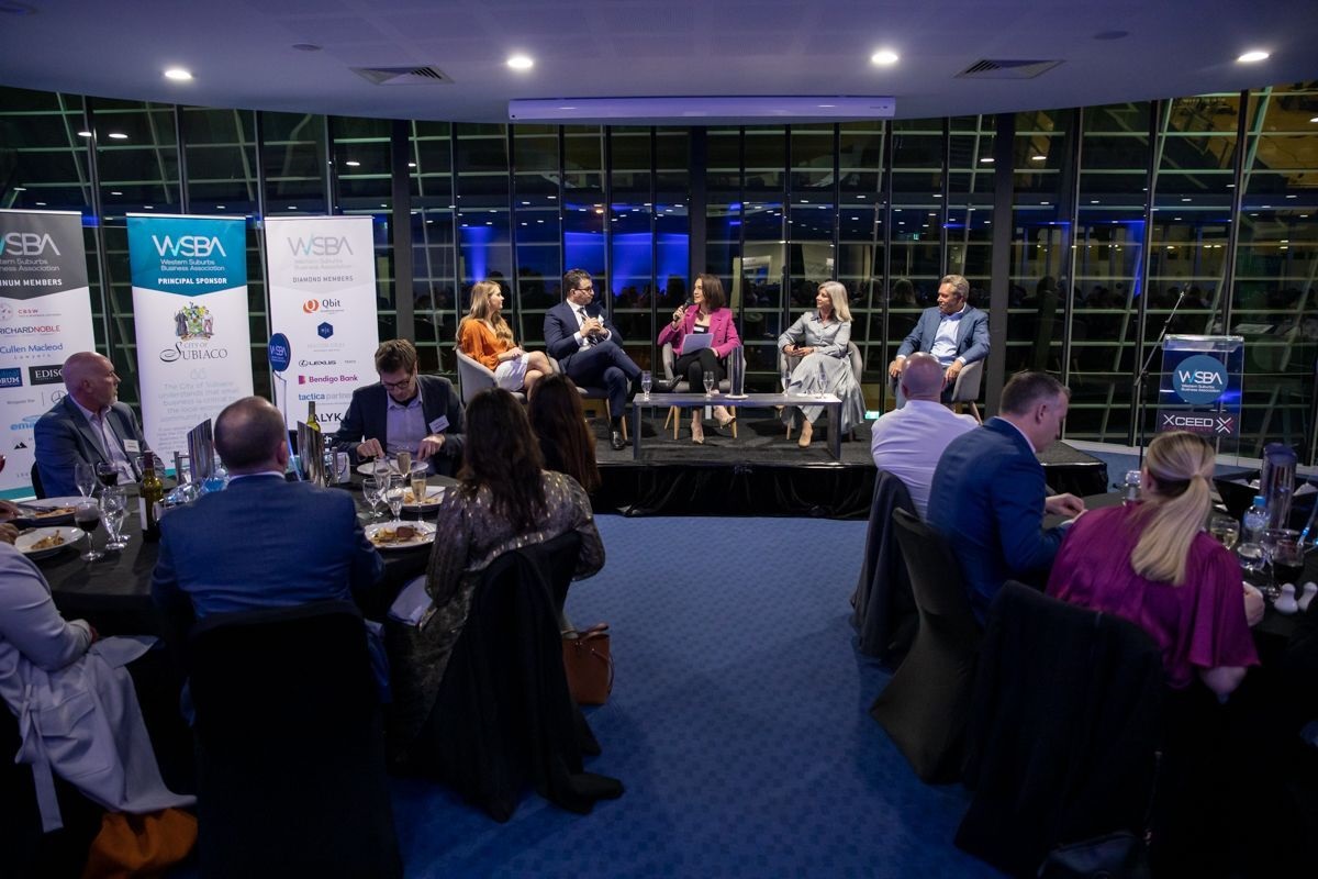 A photo of a speaking function at the Bendat Basketball Centre in Mount Claremont, Perth